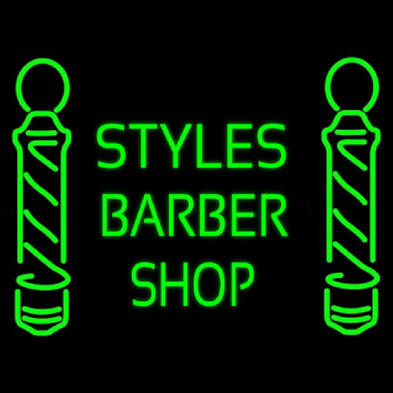 Green Styles Barber Shop Neonreclame