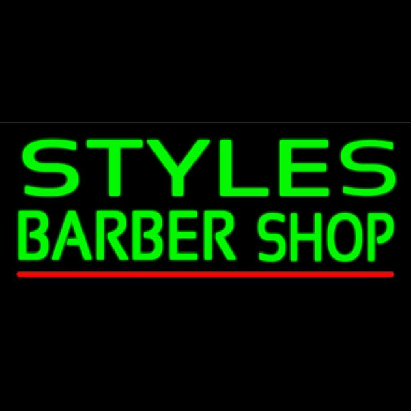 Green Styles Barber Shop Neonreclame