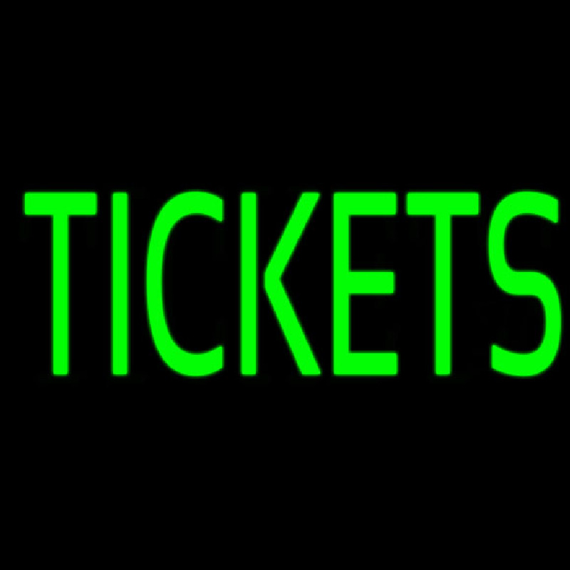 Green Tickets Block Neonreclame