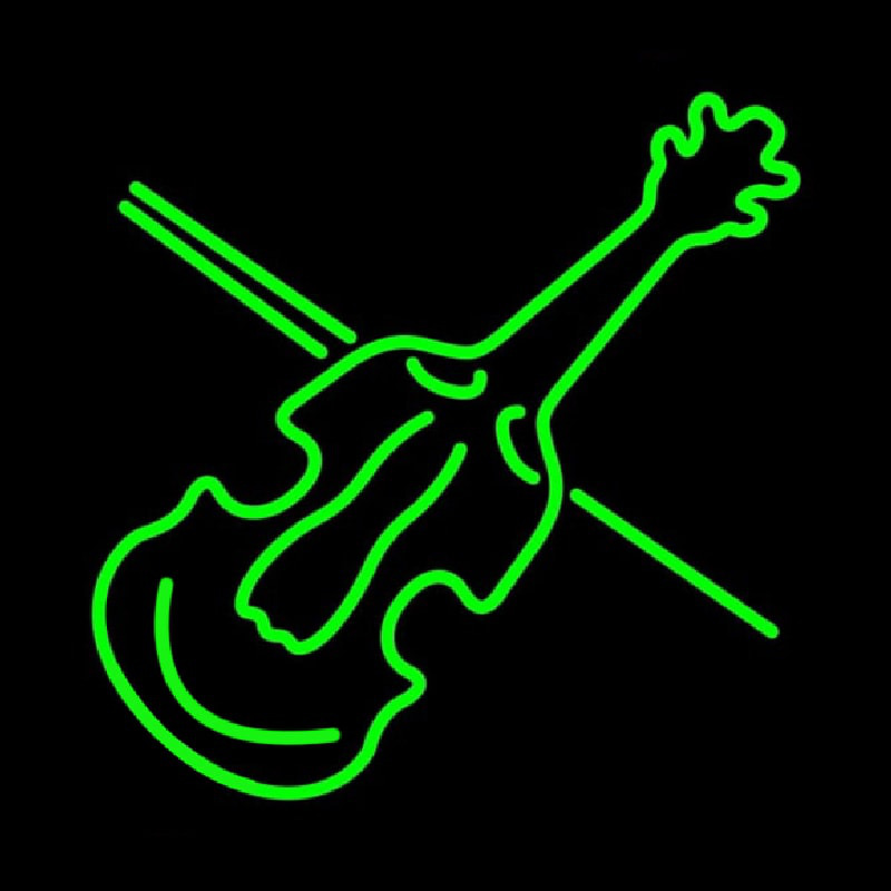 Green Violin Neonreclame