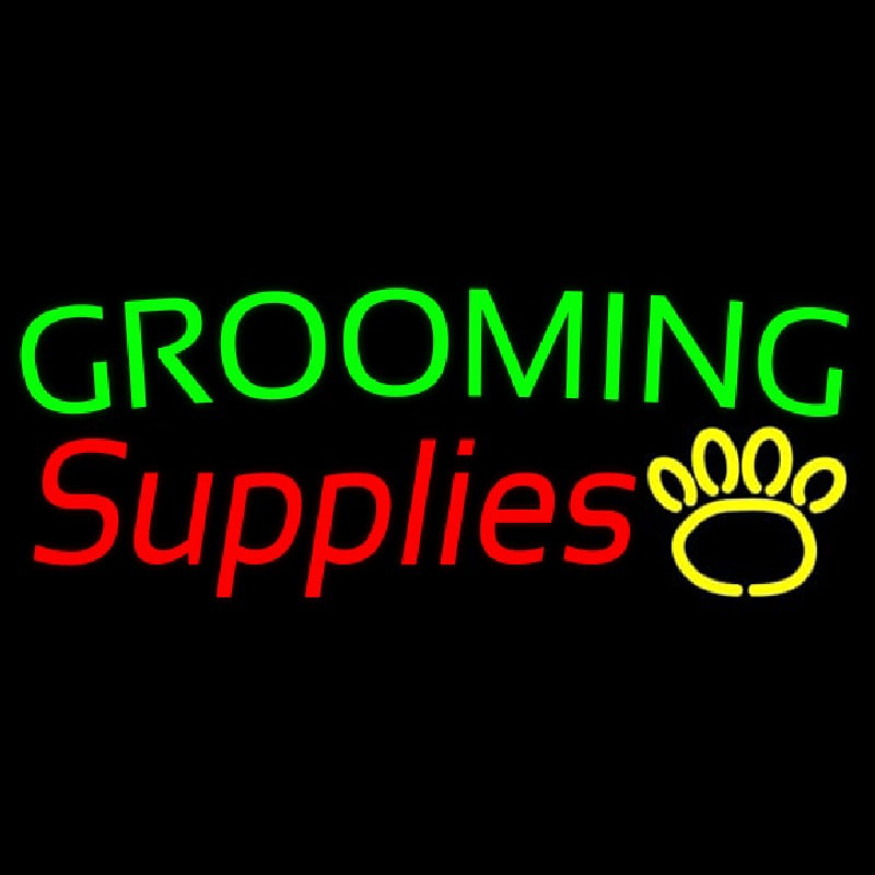 Grooming Supplies Neonreclame