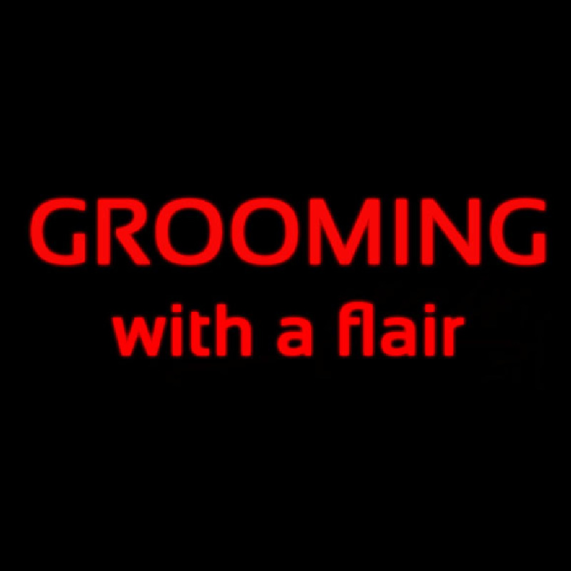 Grooming With A Flair Neonreclame