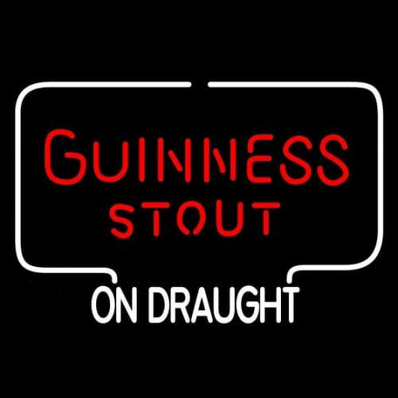 Guinness Stout ON DRAUGHT Neonreclame