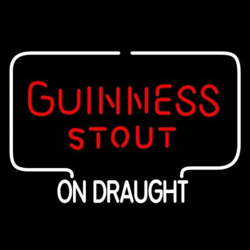 Guinness Stout ON DRAUGHT Neonreclame