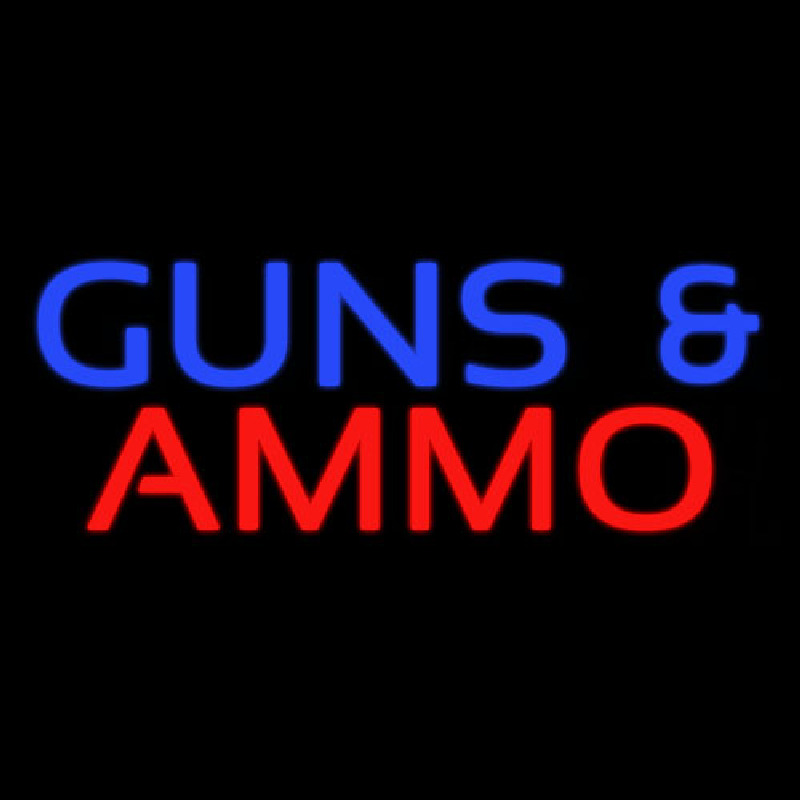 Guns And Ammo Neonreclame