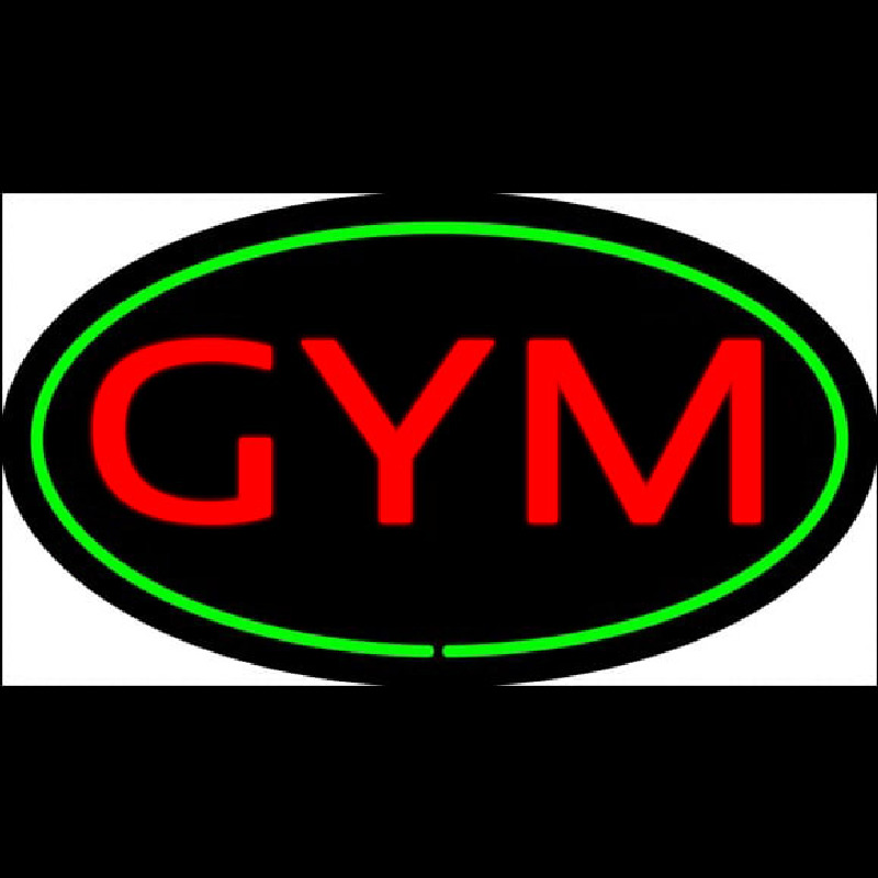Gym Oval Green Neonreclame