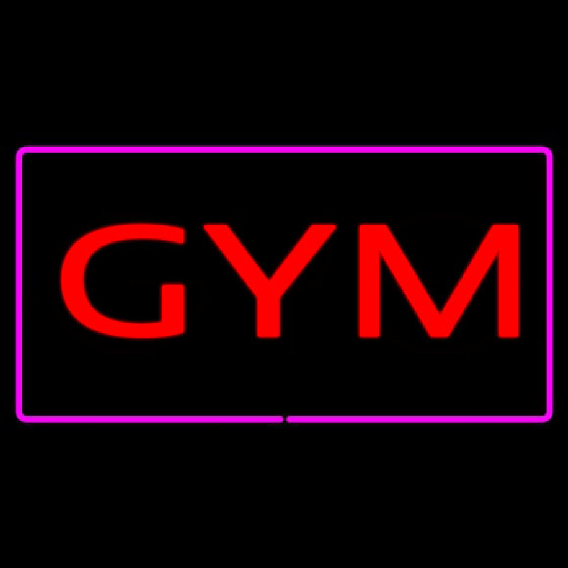 Gym Rectangle Purple Neonreclame