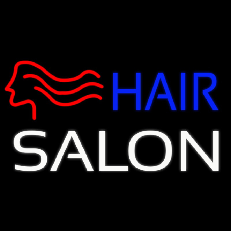 Hair Salon With Girl Logo Neonreclame