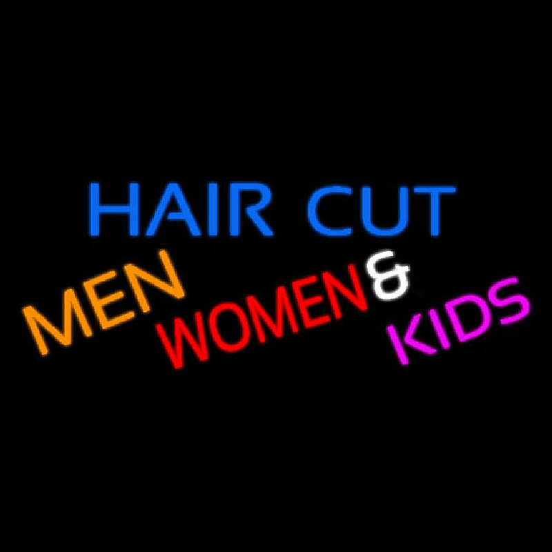 Haircut Men Women And Kids Neonreclame