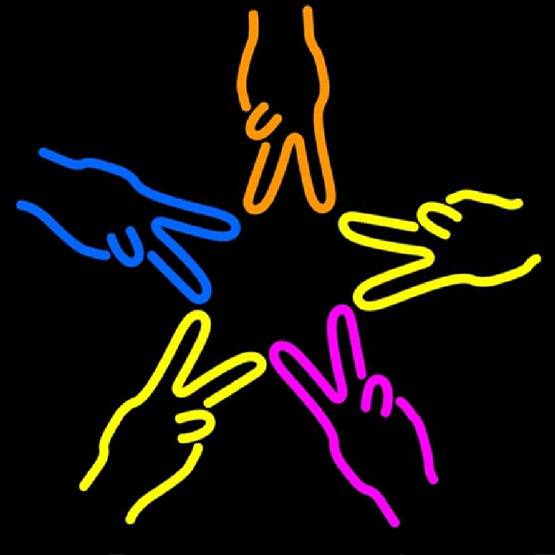 Hands Peace Neonreclame