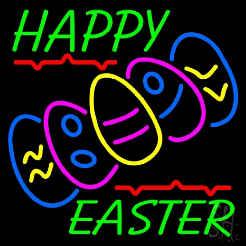 Happy Easter With Egg 1 Neonreclame