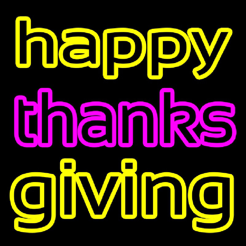 Happy Thanksgiving 1 Neonreclame