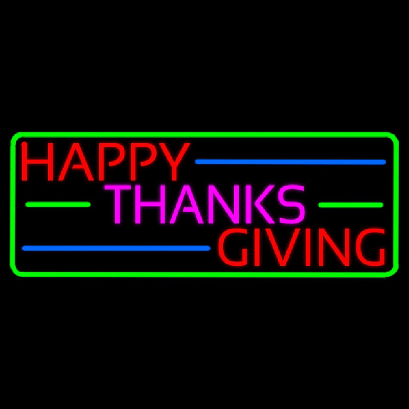 Happy Thanksgiving Block 2 Neonreclame