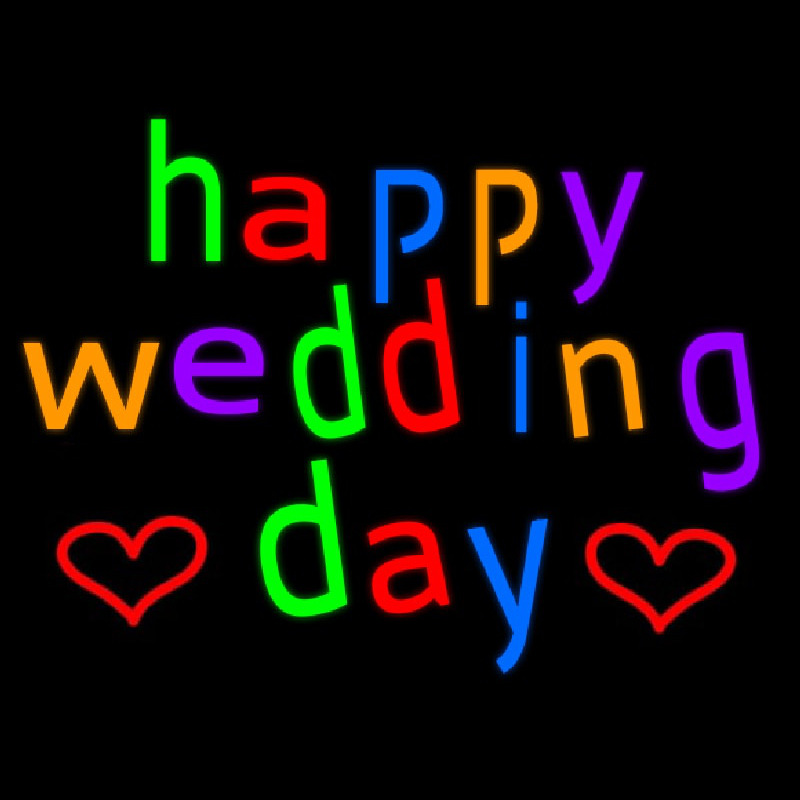 Happy Wedding Day Neonreclame