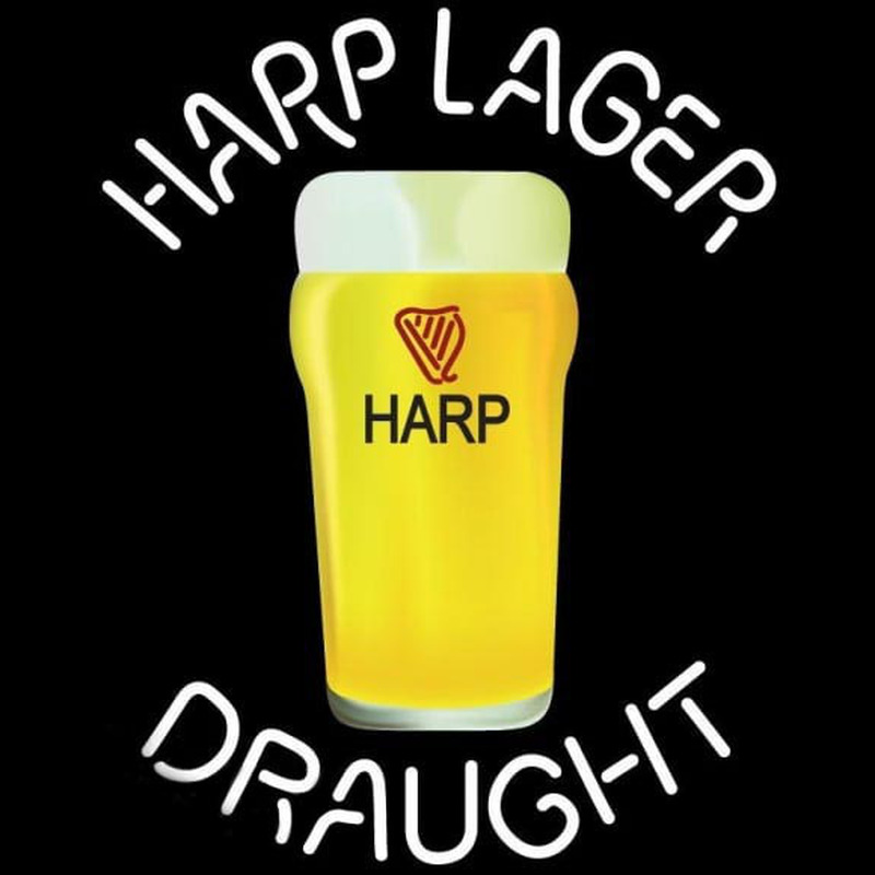 Harp Lager Draught Glass Beer Sign Neonreclame