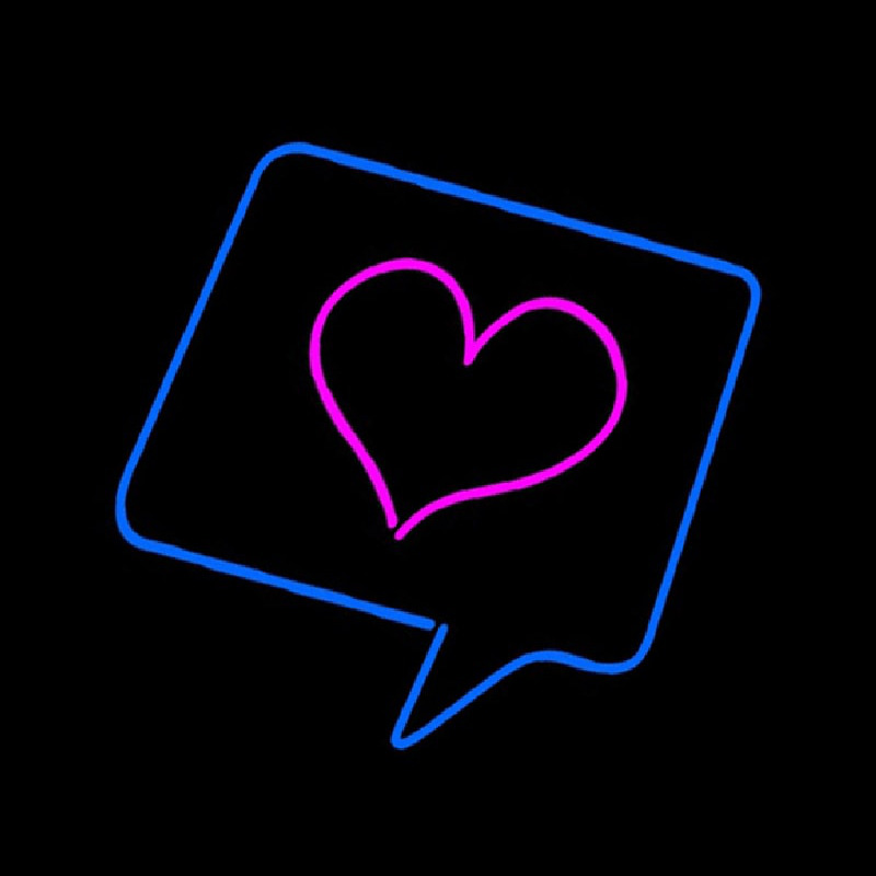 Heart With Blue Border Neonreclame