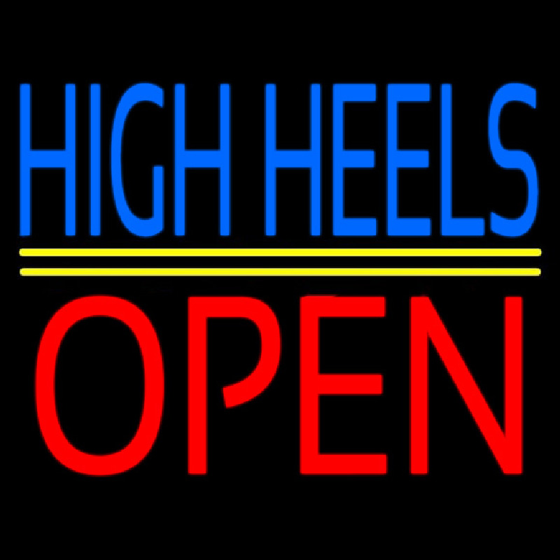 High Heels Open With Line Neonreclame