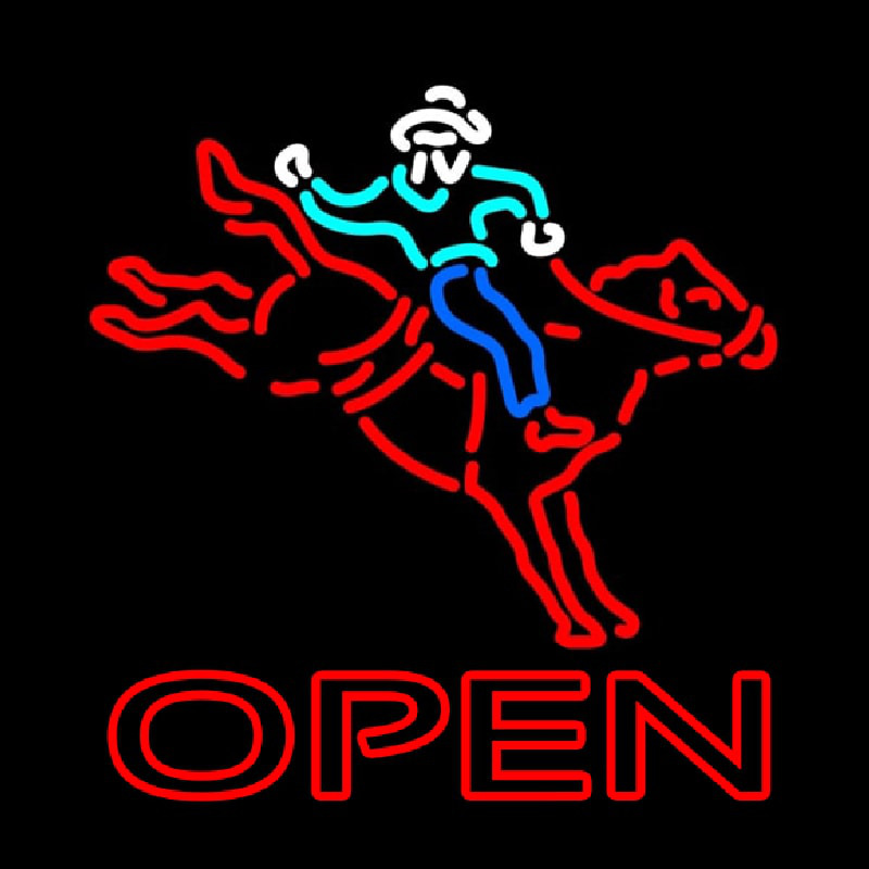 Horse Riding Open Neonreclame