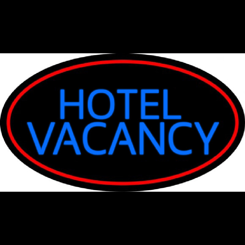 Hotel Vacancy With Blue Border Neonreclame