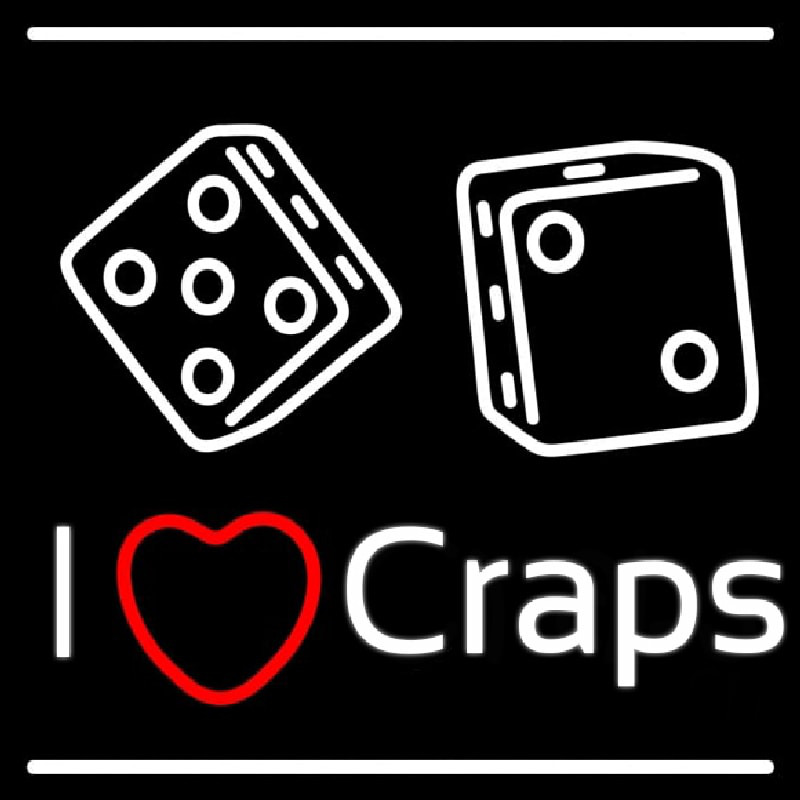 I Love Craps Neonreclame