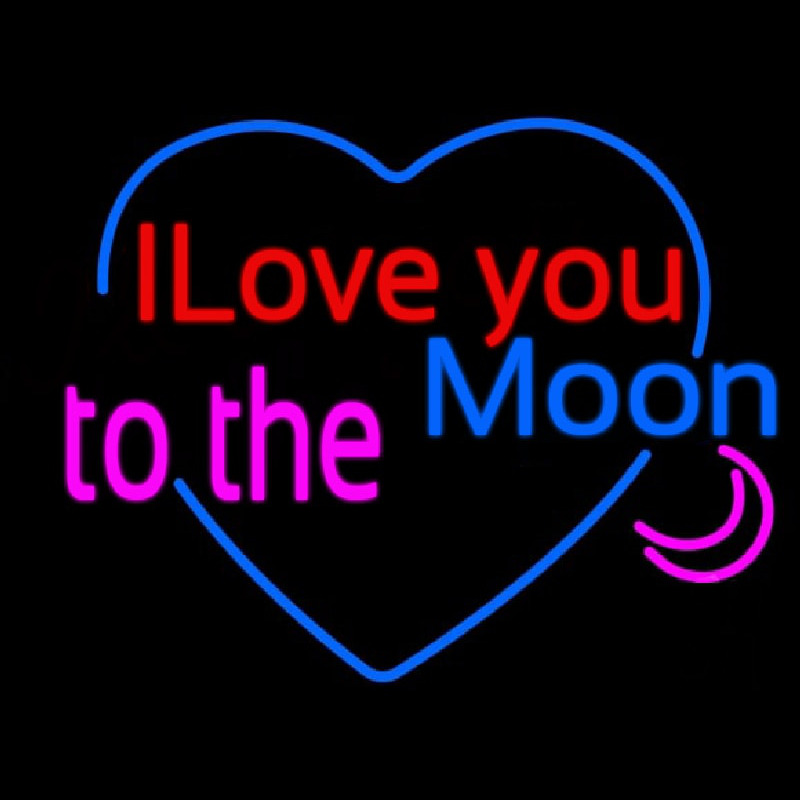 I Love You To The Moon Neonreclame