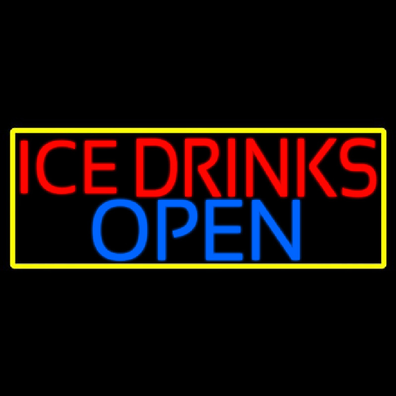 Ice Cold Drinks Open Neonreclame