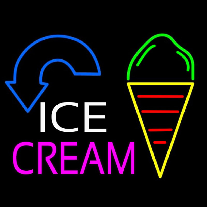 Ice Cream Arrow Neonreclame