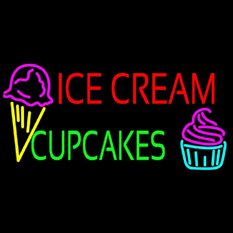 Ice Cream Cupcakes Neonreclame