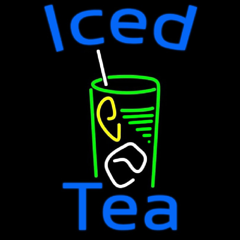 Iced Tea With Glass Neonreclame