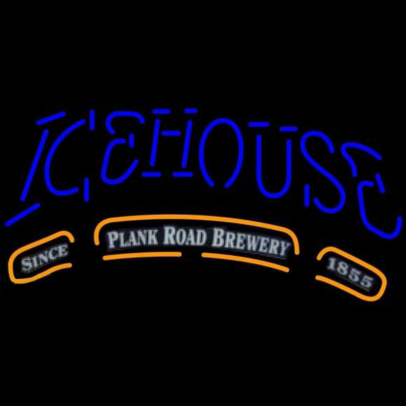 Icehouse Plank Road Brewery Blue Beer Sign Neonreclame