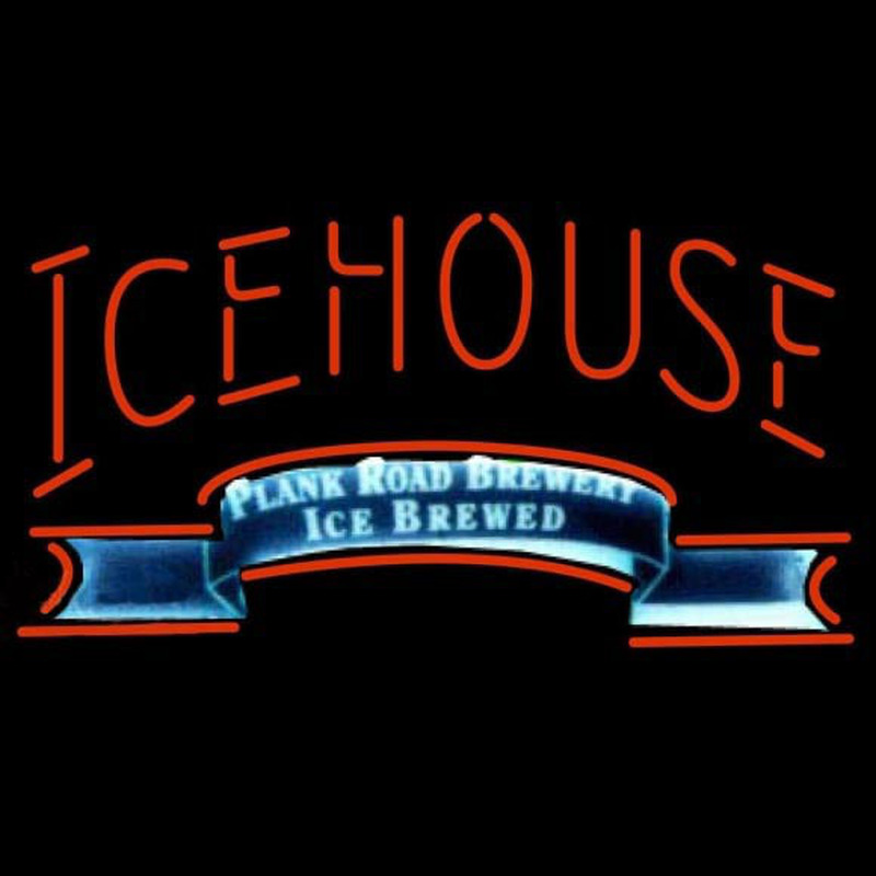 Icehouse Plank Road Brewery Red Beer Sign Neonreclame