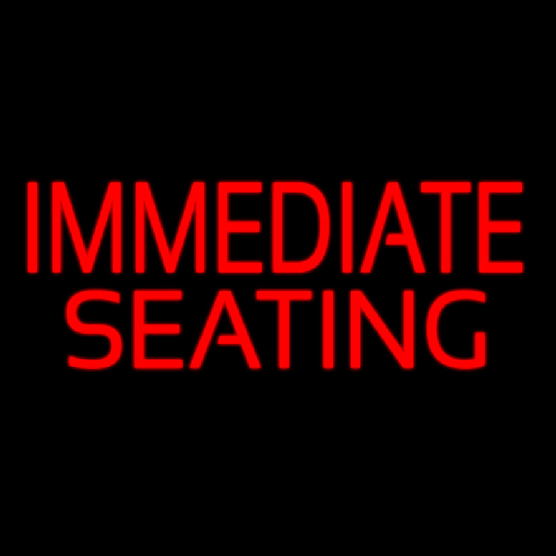 Immediate Seating Neonreclame