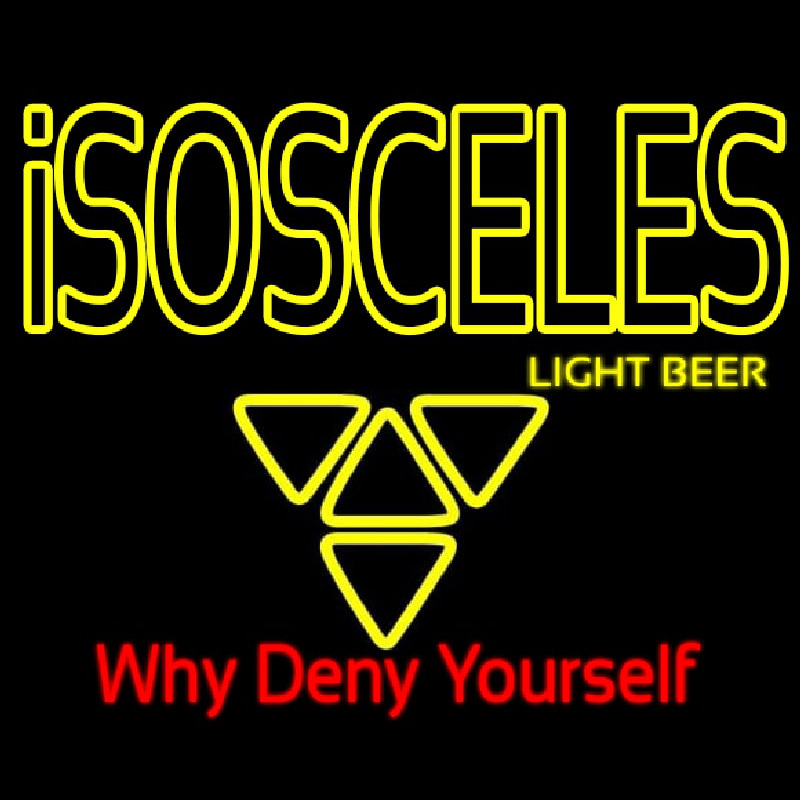 Isosceles Light Beer Sign Neonreclame