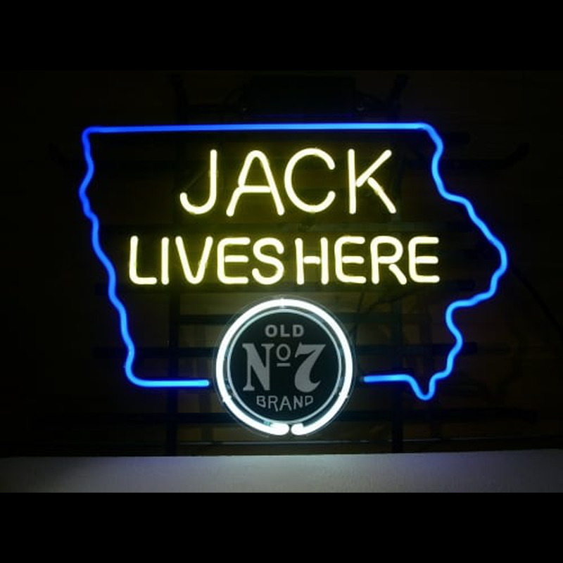 Jack Daniels Jack Lives Here IOWA Whiskey Neonreclame