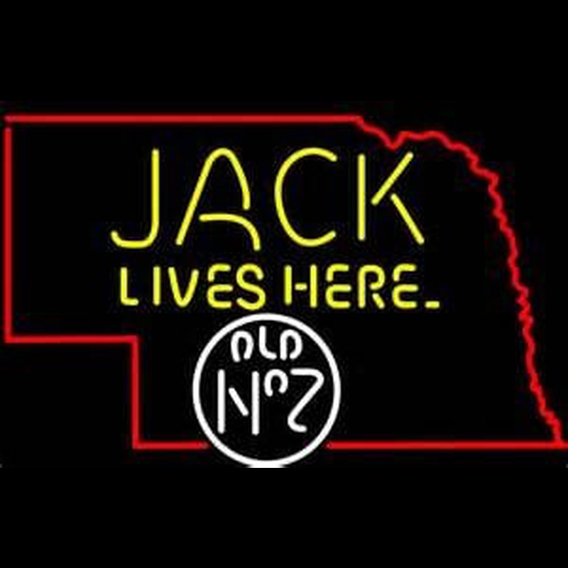 Jack Daniels Jack Lives Here Nebraska Whiskey Neonreclame