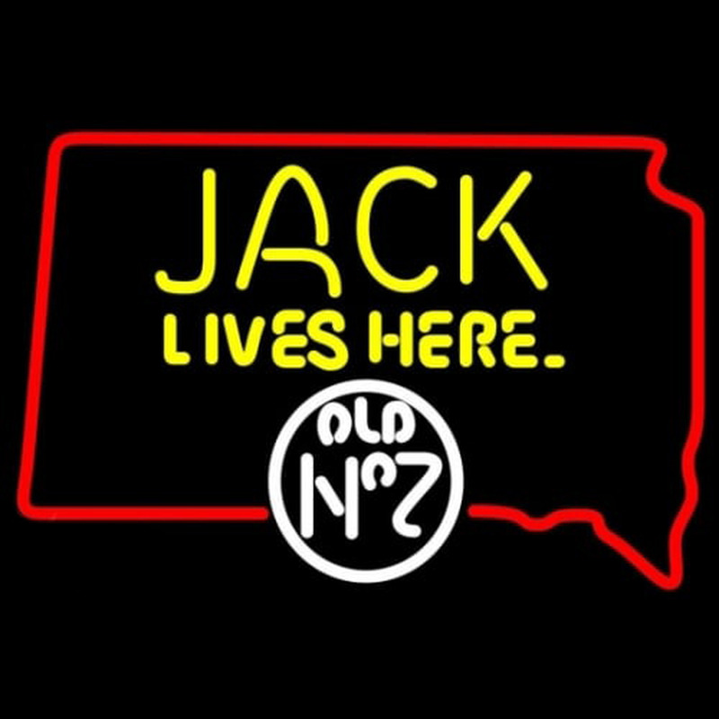 Jack Daniels Jack Lives Here South Dakota Whiskey Neonreclame