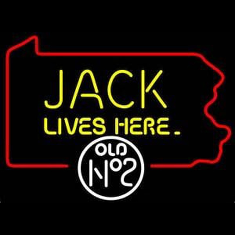 Jack Daniels Jack Lives here Pennsylvania Whiskey Neonreclame