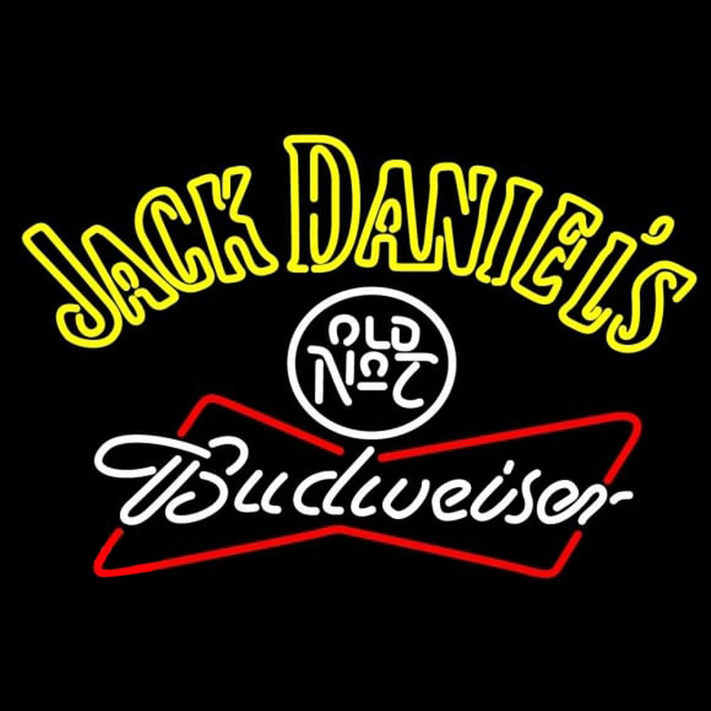 Jack Daniels with Budweiser Logo Neonreclame