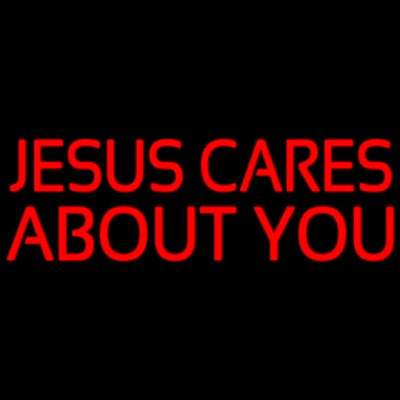 Jesus Cares About You Neonreclame