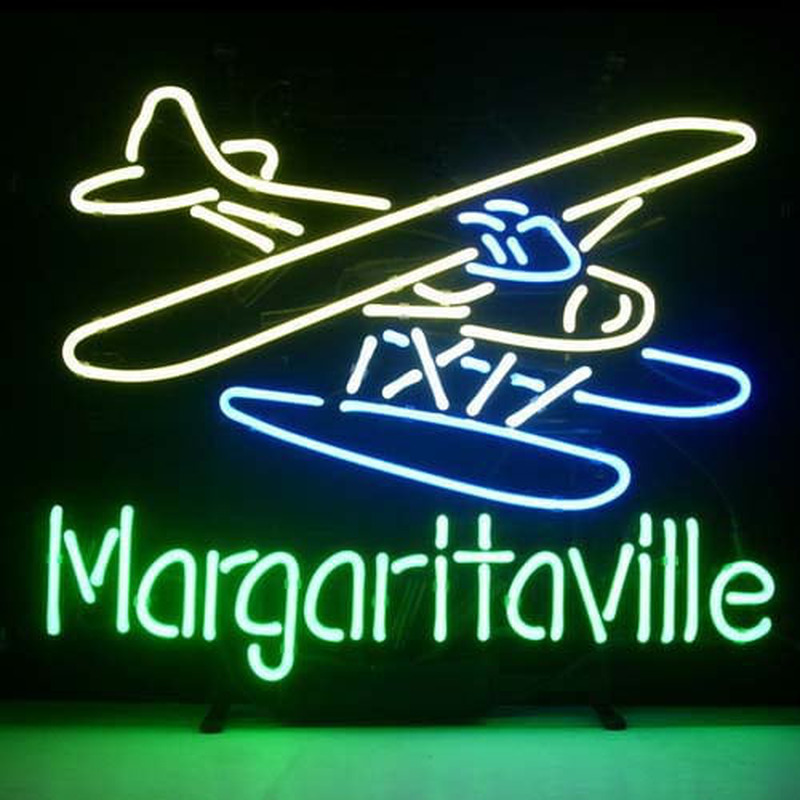 Jimmy Buffett Margaritaville Airplane Bier Bar Open Neonreclame