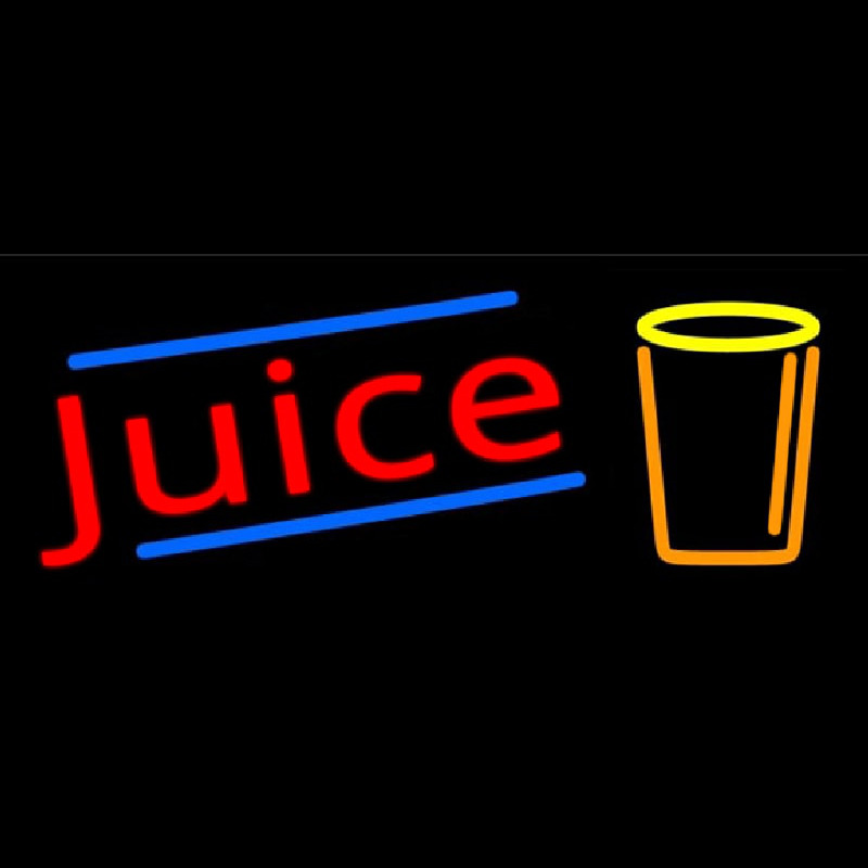 Juice With Glass Neonreclame