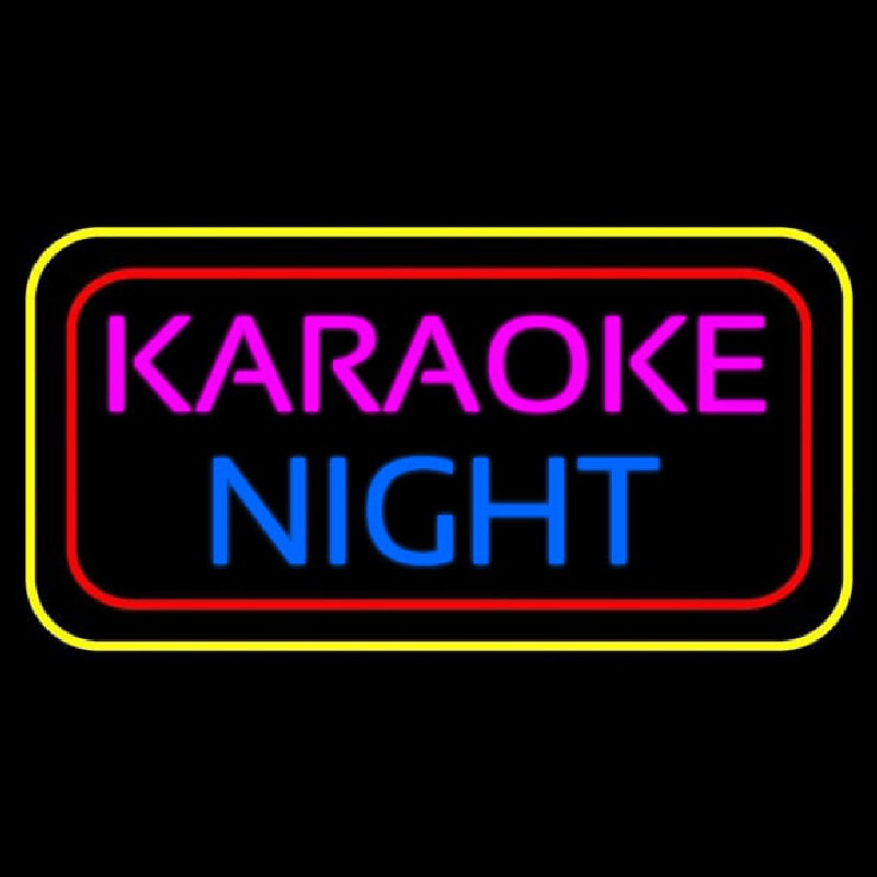 Karaoke Night Colorful Neonreclame