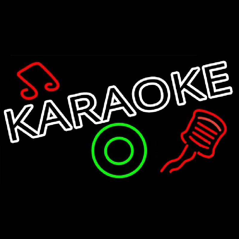 Karaoke With Mic Neonreclame