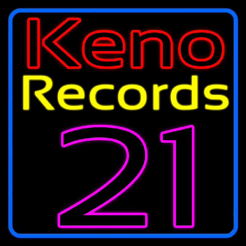 Keno Records 21 1 Neonreclame
