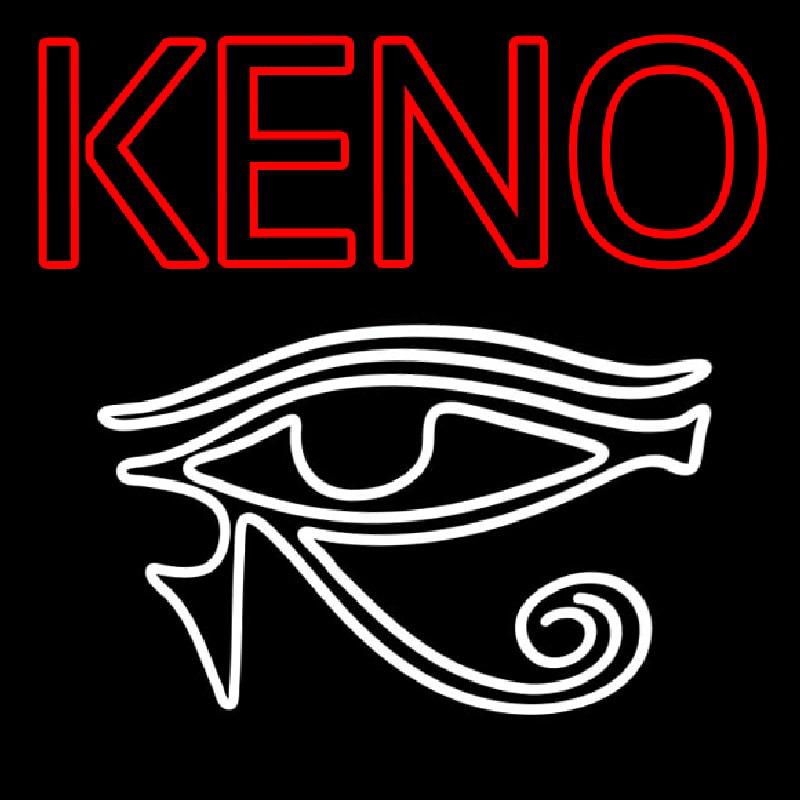 Keno With Eye Icon Neonreclame