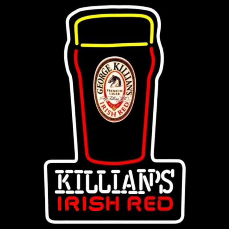 Killians Irish Red Pint Glass Of Beer Sign Neonreclame