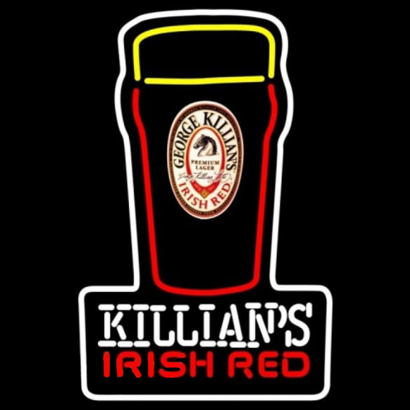 Killians Irish Red Pint Glass Of Beer Sign Neonreclame