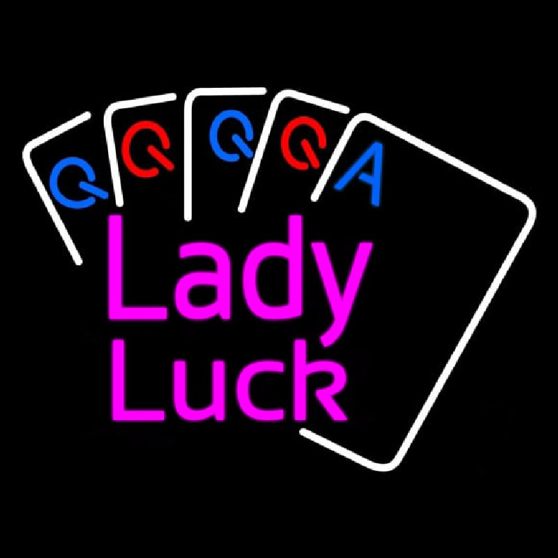 Lady Luck Cards Neonreclame