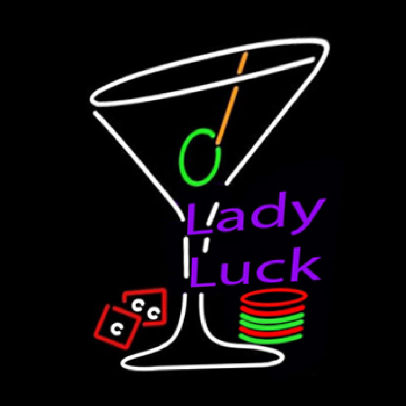 Lady Luck Martini Neonreclame