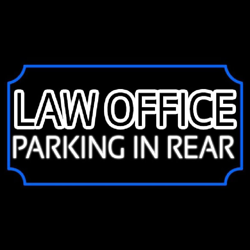 Law Office Parking In Rear Neonreclame